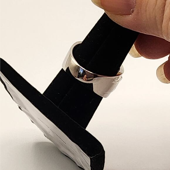 Vintage Sterling Silver CZ Band Ring Baguette & Square Cut Channel Set Size 8.5 - Picture 5 of 9